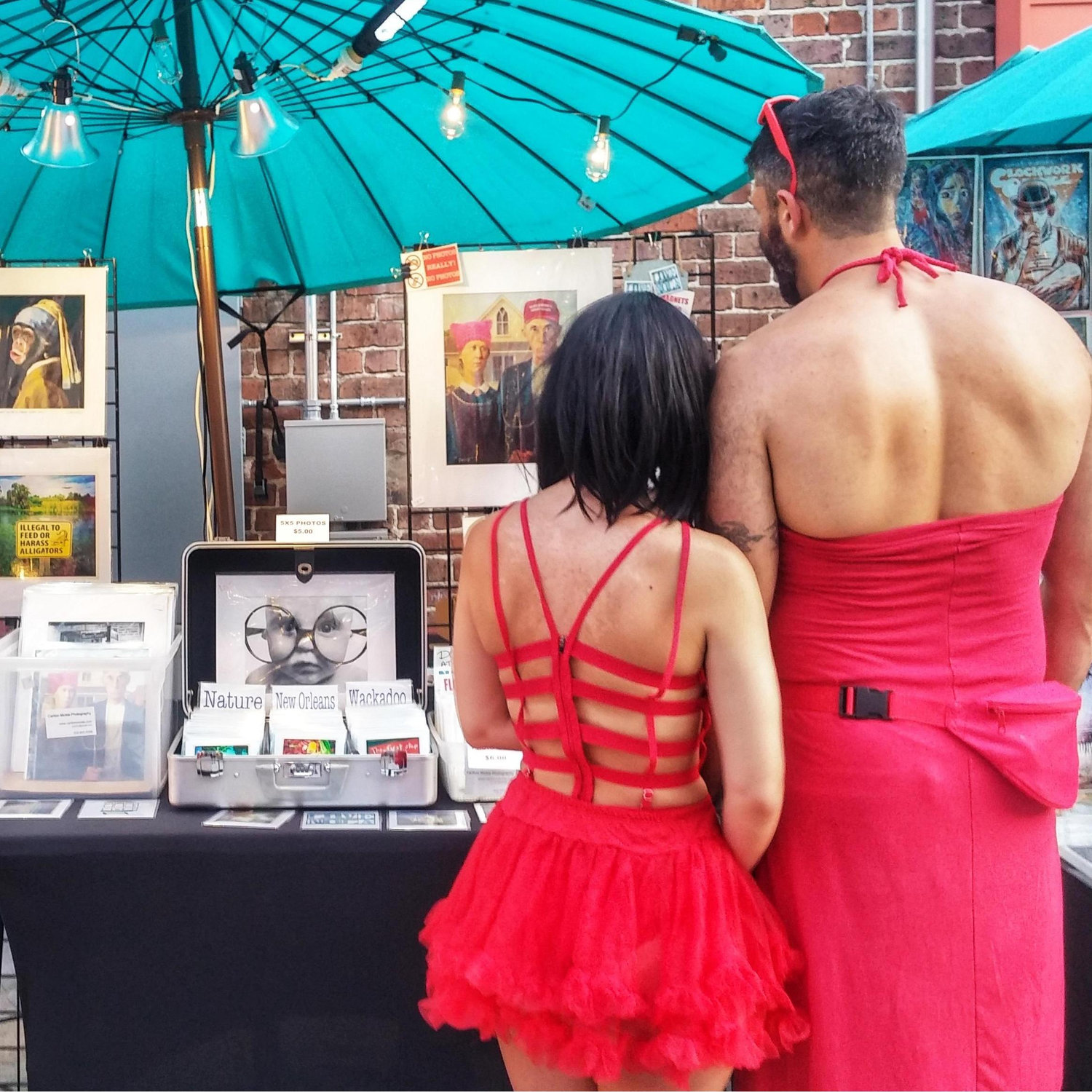 First Red Dress Run. August 2018. New Orleans, Louisiana.