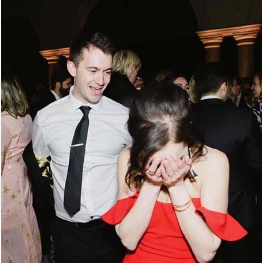 Live look at Stephanie enjoying Matt's dance moves. Definitely not embarrassed at all!