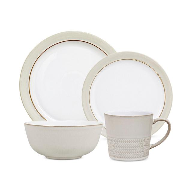 Denby Natural Canvas Stoneware 4-Piece Place Setting