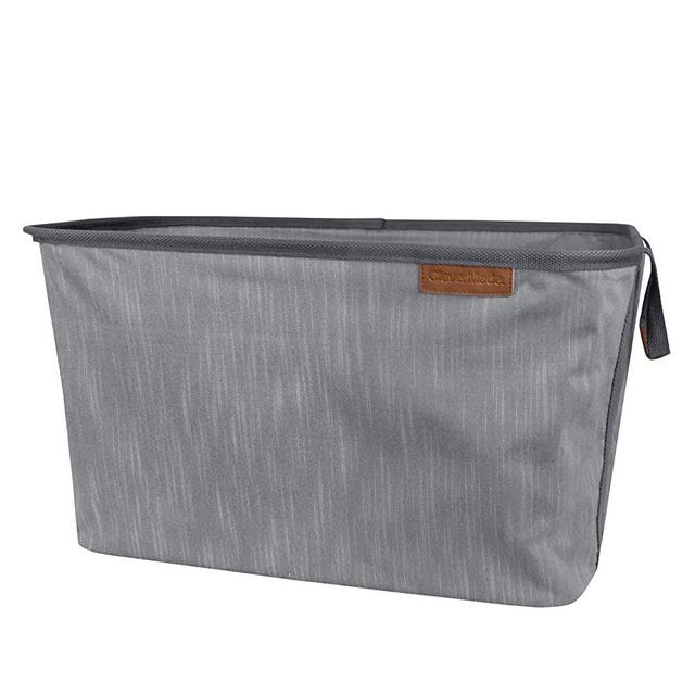 CleverMade Collapsible Fabric Laundry Basket LUXE - Foldable Pop Up Storage Organizer - Space Saving Hamper with Carry Handles, Grey, One Size