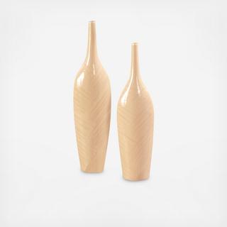 Crosshatch Vase, Set of 2