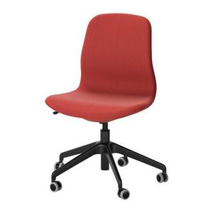 LÅNGFJÄLL Swivel chair, Gunnared brown-red brown-red, black