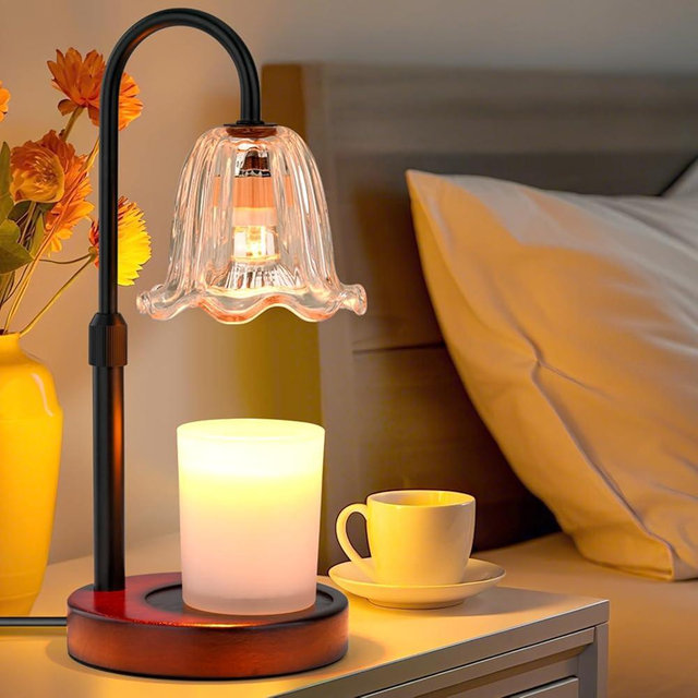GOIUEDBZ Candle Warmer Lamp Electric Timer: Dimmable Candles Warming Lamps - Height Adjustable Burner Jar - No Flame Scented Melts Wax - All Candle Jars Home Decor Table Light