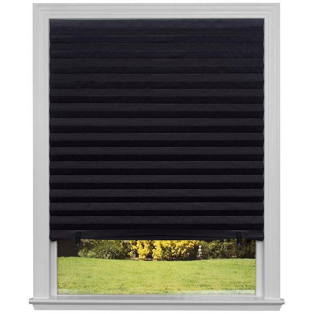 Original Blackout Pleated Paper Shade Black, 36” x 72”, 6-Pack