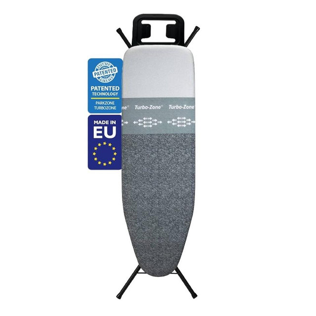 Bartnelli Classic Ironing Board with New Patent Technology | Made in Europe Iron Board with Patent Fast-Glide Zone, 4 Layer Cover & Pad, Height Adjustable, Safety Iron Rest, 4 Premium Steel Legs
