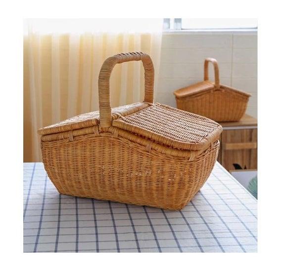 Bamboo Picnic Basket - Medium