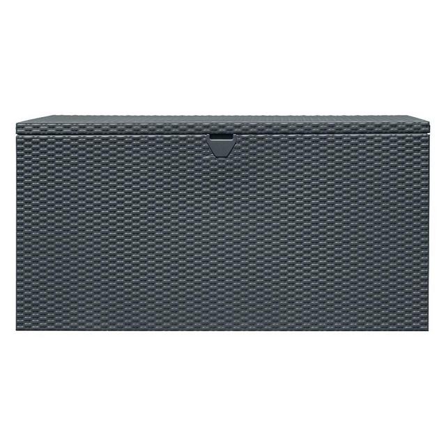 4 ft. D x 2 ft. W x 2 ft. H 134 HDG Steel Spacemaker Deck Box in Anthracite with Corrugated Floor and Pneumatic Lift