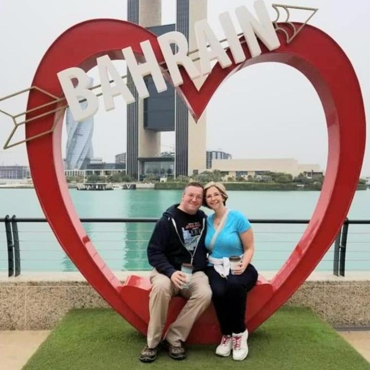Kristin made the quarter-of-the-way-around-the-world trek to Bahrain, where I surprise-popped the Question and presented her with a ring.  Spoiler:  SHE SAID YES!