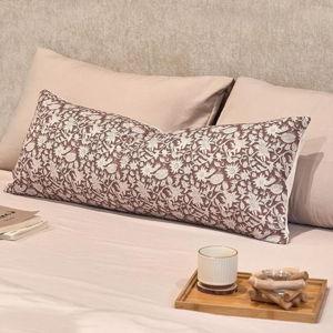 Amor Virisso Floral Throw Pillow Cover 14x36 Couch Decorative Accent Sofa Pillow Brown