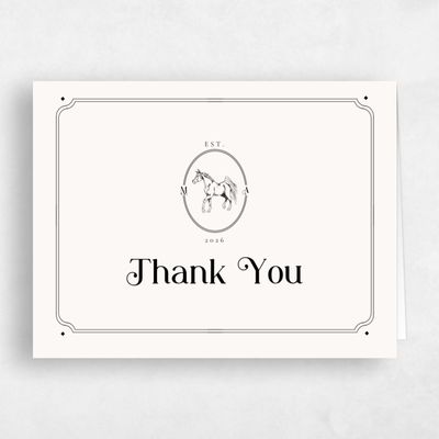 Beige Wedding Thank You - Brisbee Landscape