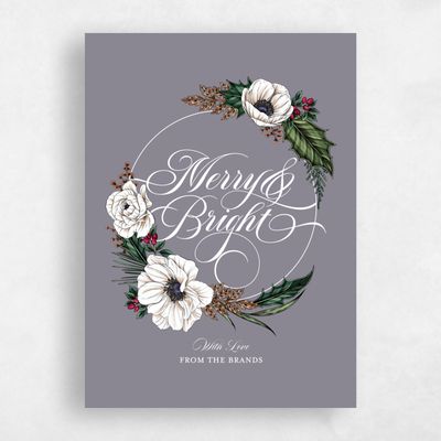 Grey Holiday Card - Randy Type