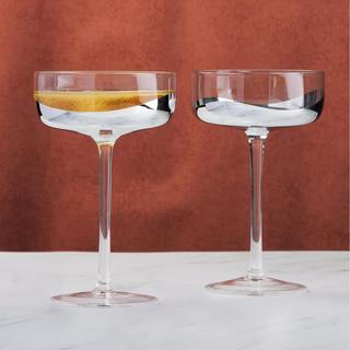 Wave Champage Saucer, Set of 2