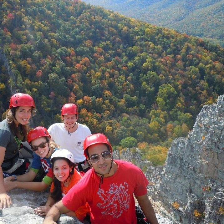 Getting each other to do crazy things--piece of cake. Convincing our friends to join us 40 miles out of cell service to climb a Via Ferrata in West Virginia--priceless.