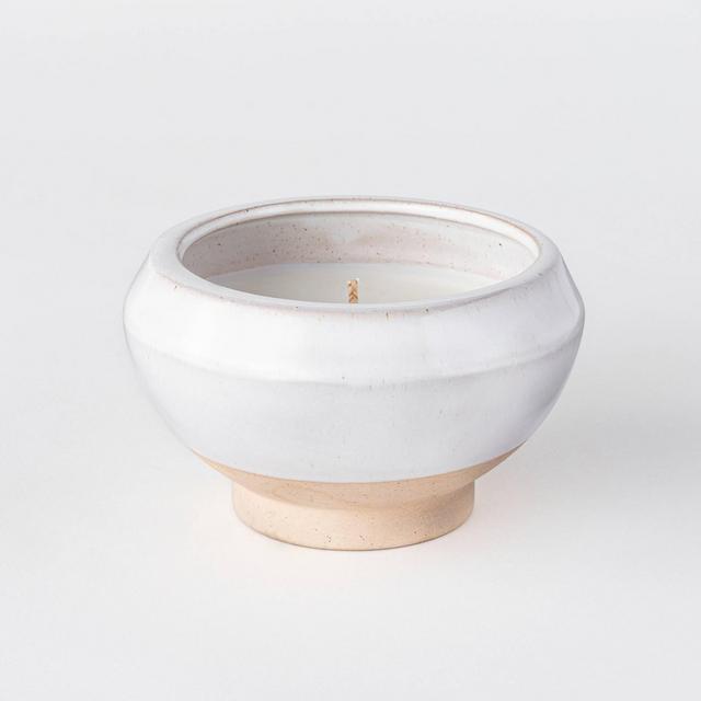 11oz Textured Ceramic Jar Candle Sandalwood & Tobacco - Threshold™ designed with Studio McGee
