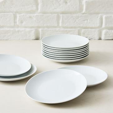 White Porcelain Salad Plates -Set of 12
