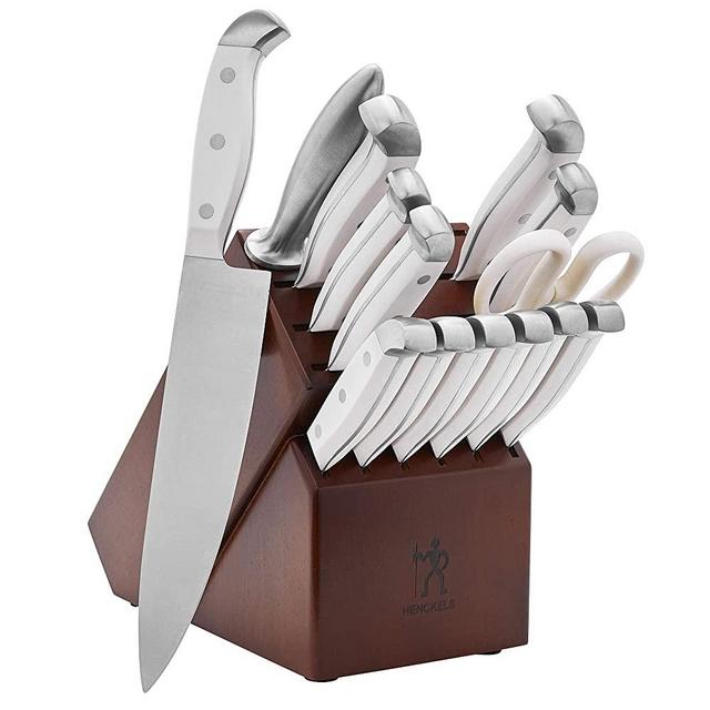 HENCKELS Statement Knife Block Set, 15pc, Dark Brown