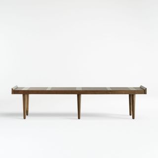 Tate Walnut Slatted Bench