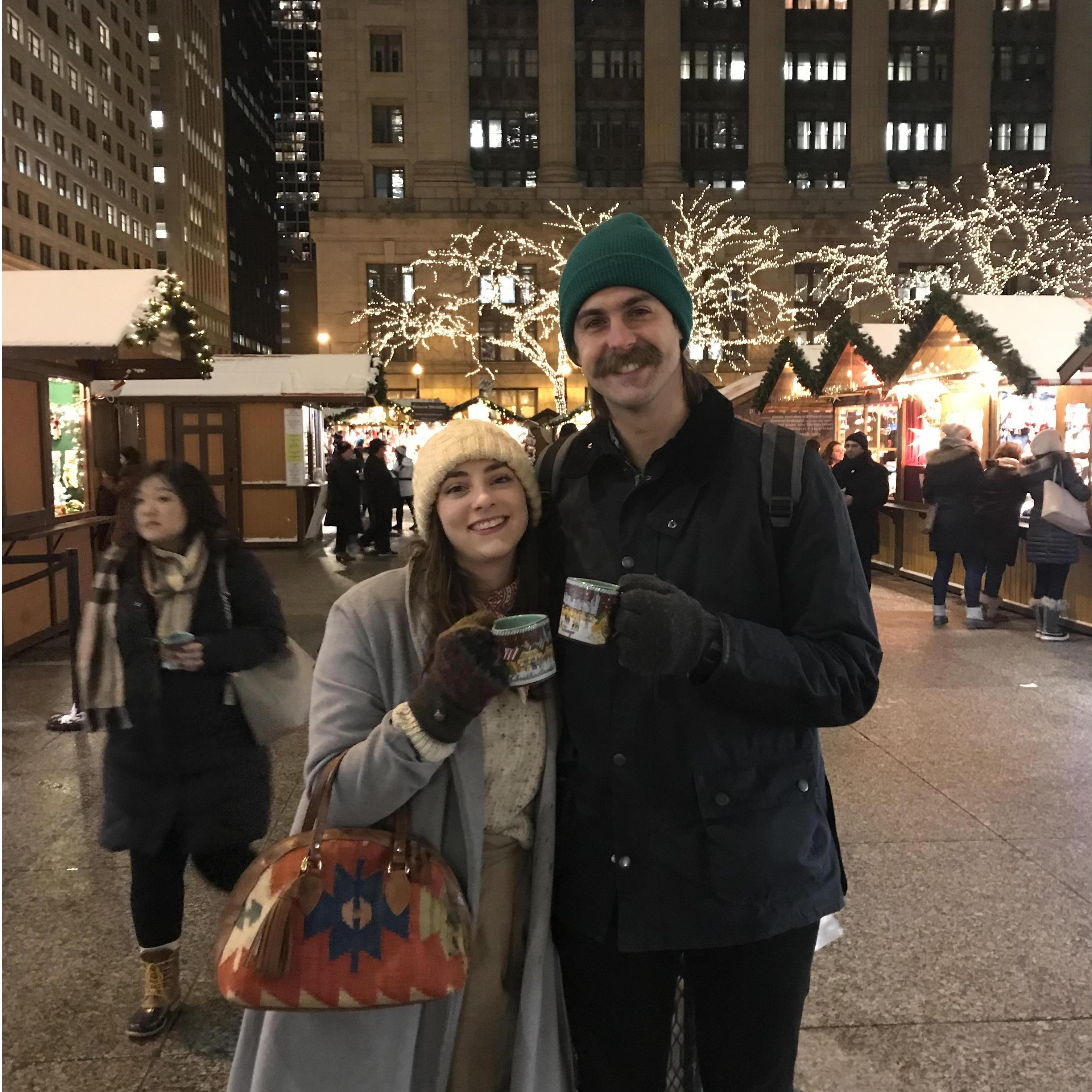 Just after our move to Chicago at the Christkindlmarket