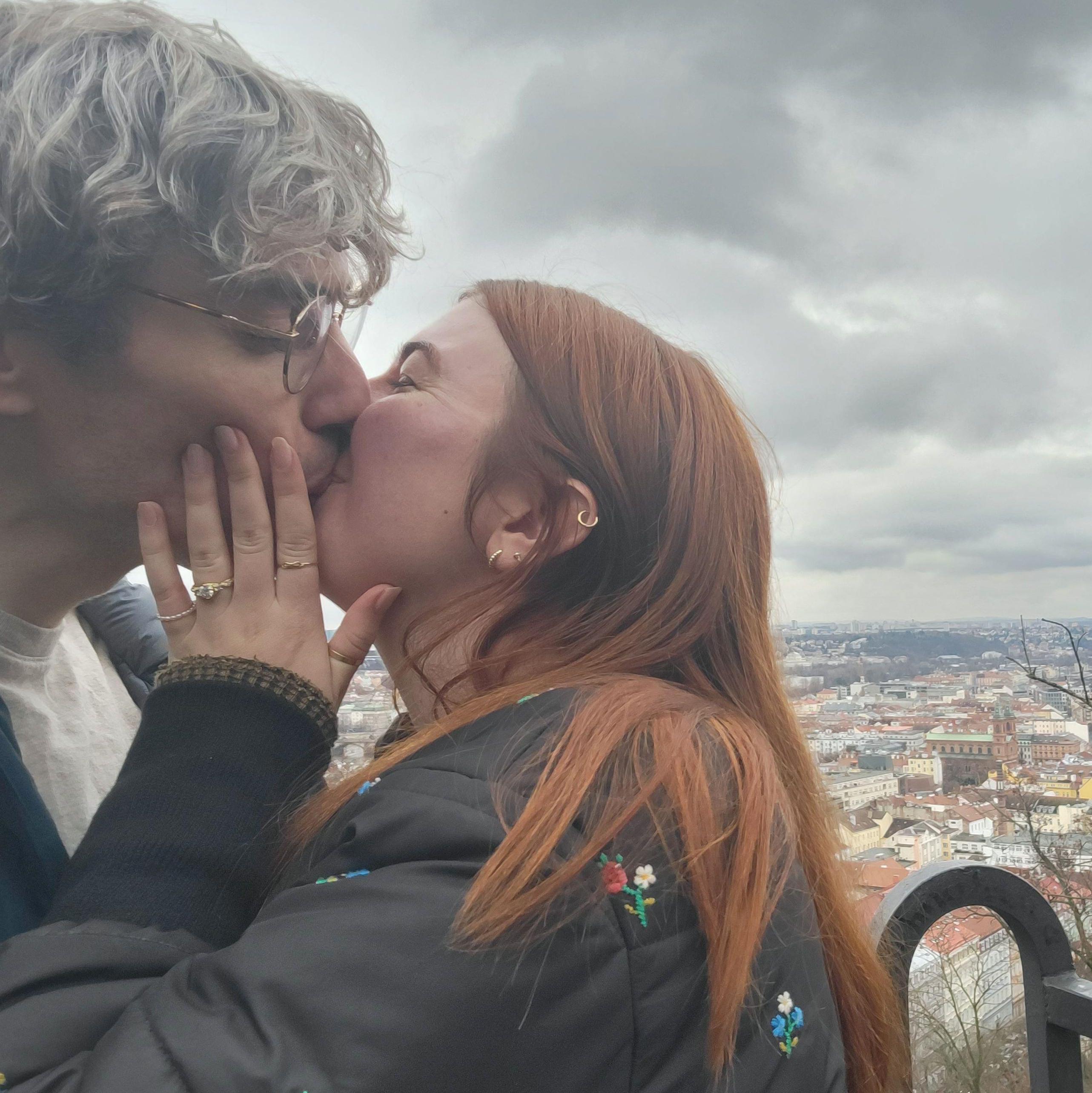 Right after his perfect proposal in Prague!