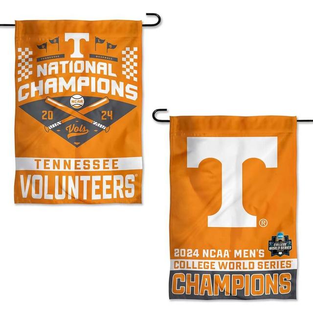 WinCraft Tennessee Volunteers College Baseball CWS National Champions 2024 Double Sided Garden Flag
