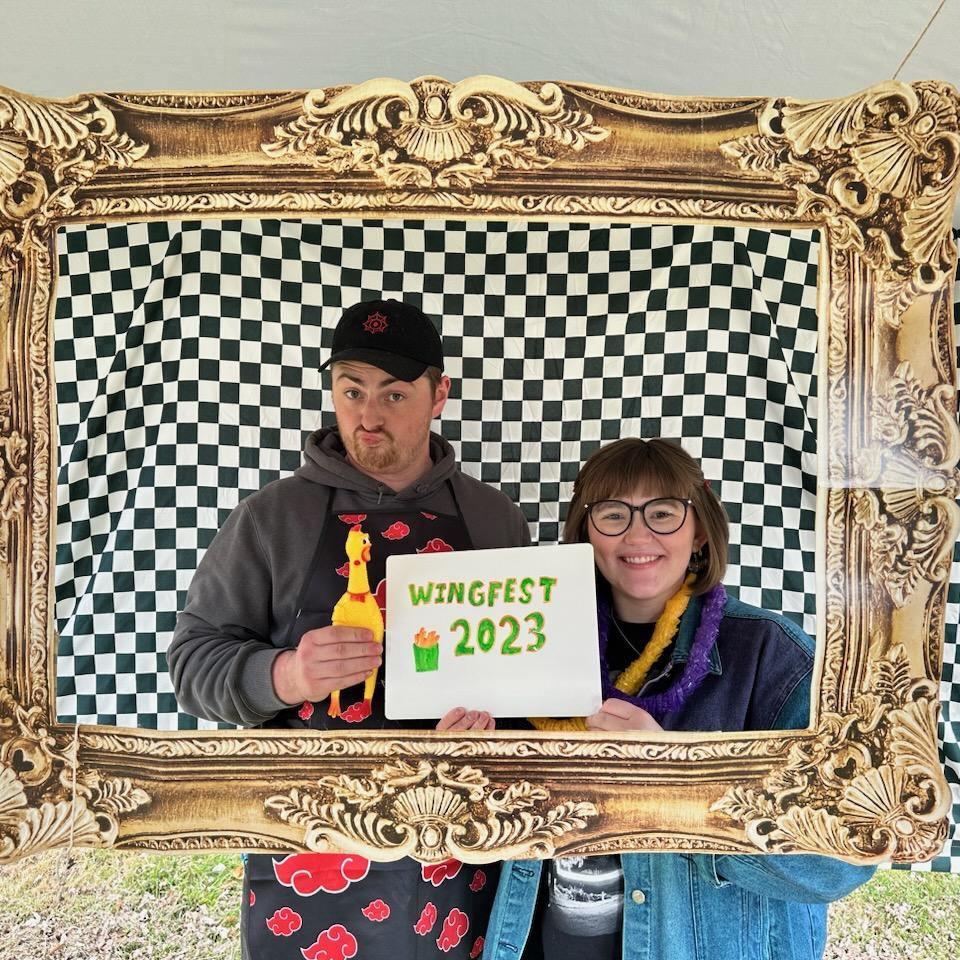 Erica and Brody host a chicken wing and french fry-filled event called Wingfest every fall along with groomsman Ben.