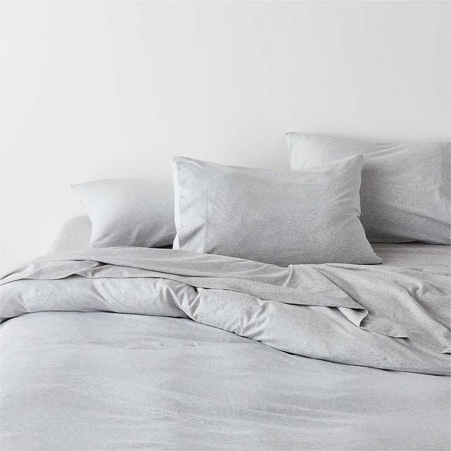 Organic Jersey Light Grey King Duvet Cover