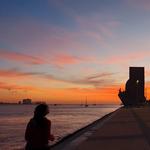Sunset by the Tagus river