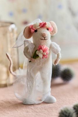 Casual Bride Mouse Felt Critter