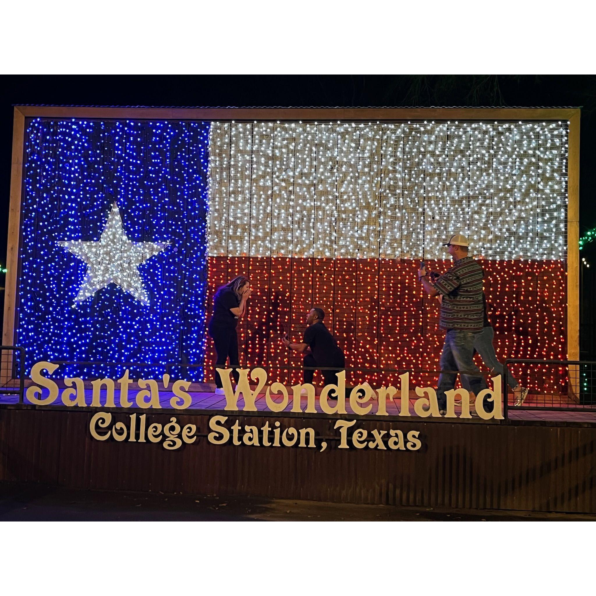 I said YES, December 2021 at Santa's Wonderland College Station, Tx