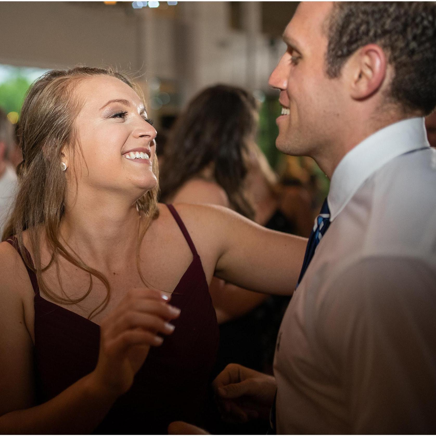 Tearing up the dance floor at Amber's wedding just like they will at their wedding