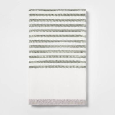 Stripes Dual Sided Kitchen Towel Sage Fling Green - Project 62™