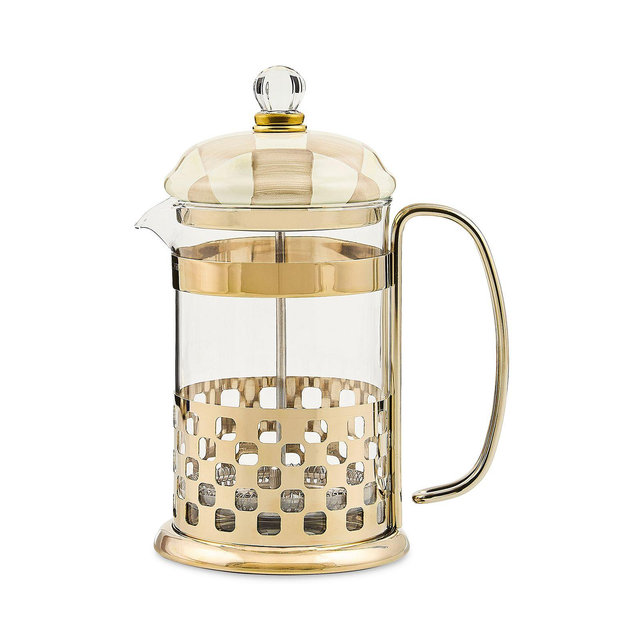 MacKenzie-Childs Mocha Check French Press