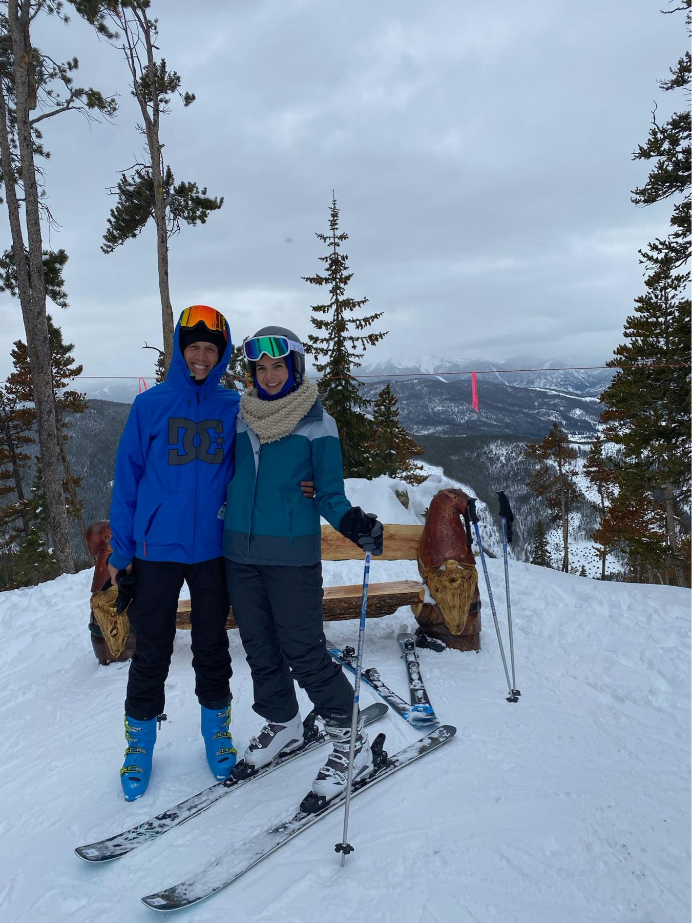 Guess which one of us is really good at skiing