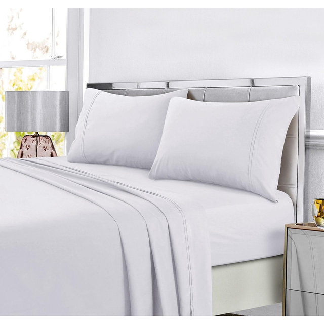 Tribeca Living Super Soft Solid DP Easy-Care Extra Deep Pocket Queen Sheet Set