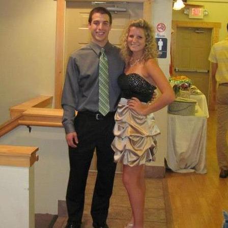 Our first picture together at my cousin's wedding!