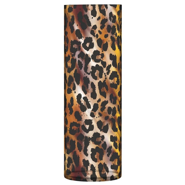 ALAZA Brown Leopard Cheetah Print Animal Flower Vase Decorative Floreros for Home Decor Bedroom Living Room Office Table Shelf Bathroom