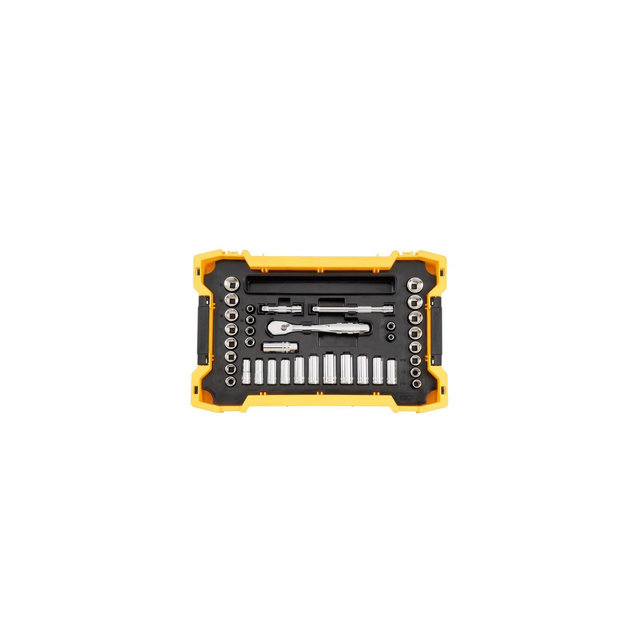 DeWalt ToughSystem - Metric/SAE Socket and Adapter Set - 3/8 in. drive - 37 Pieces