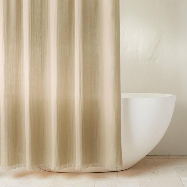 Gauze Shower Curtain Khaki - Casaluna™