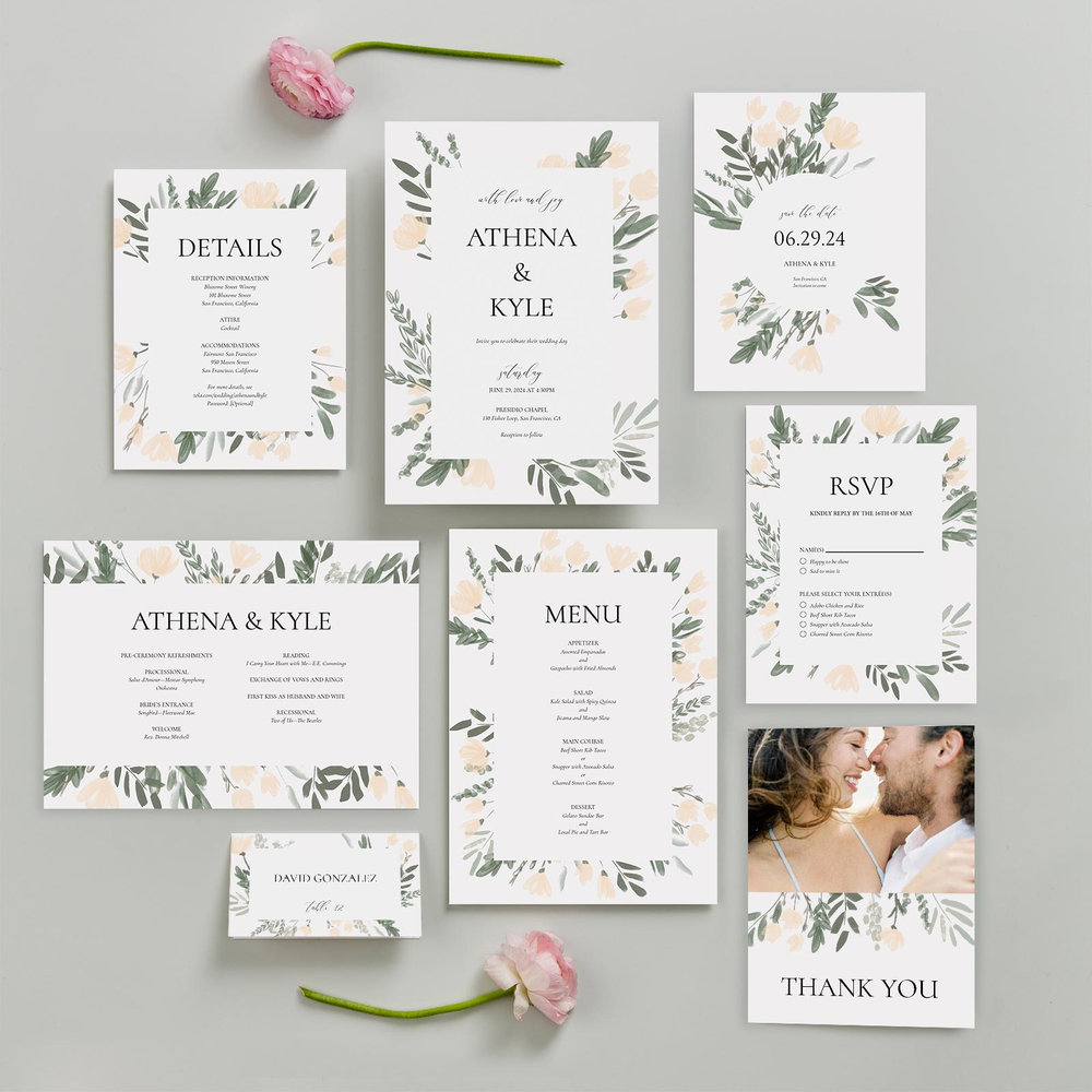 Oaklyn Portrait | Pale Gray | Zola Save The Dates