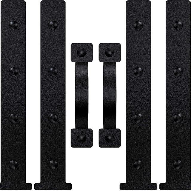 YOGO Magnetic Decorative Garage Door Accents | Faux Hinges Handles Hardware Kit | Black
