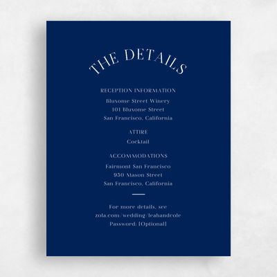 Navy, Blue Wedding Enclosure - Tarbert