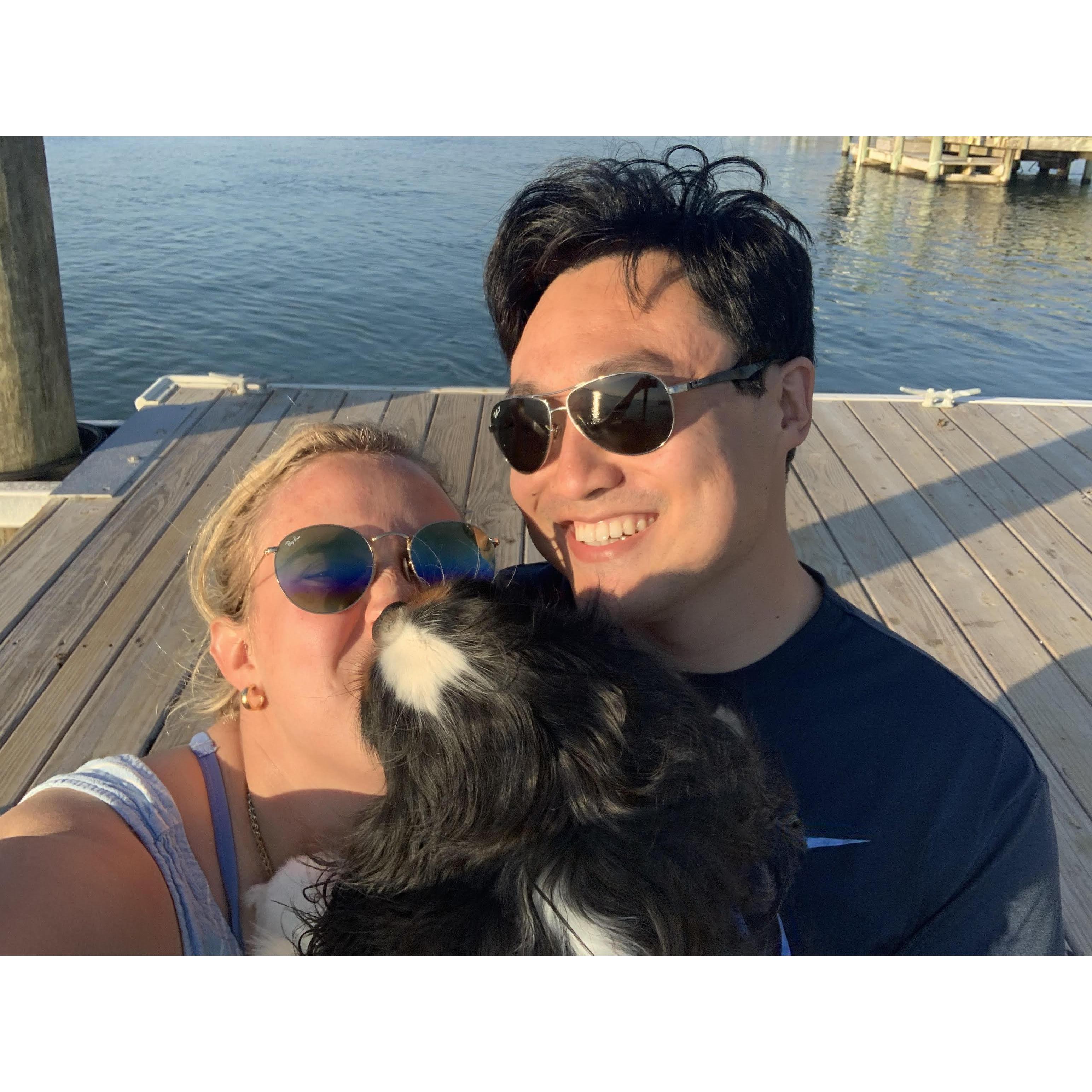We've been to the beach with our pups
