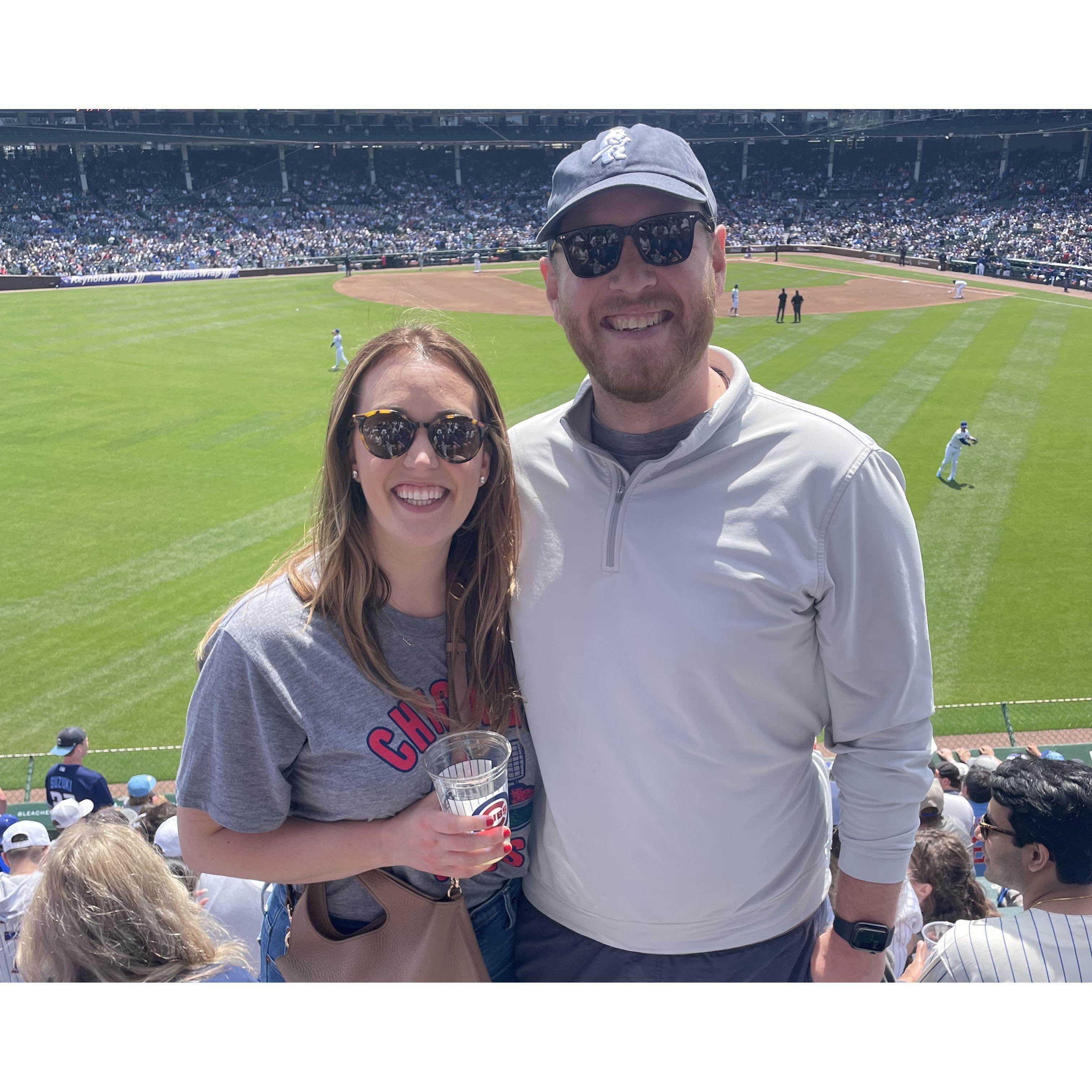 Our first Cubs game!