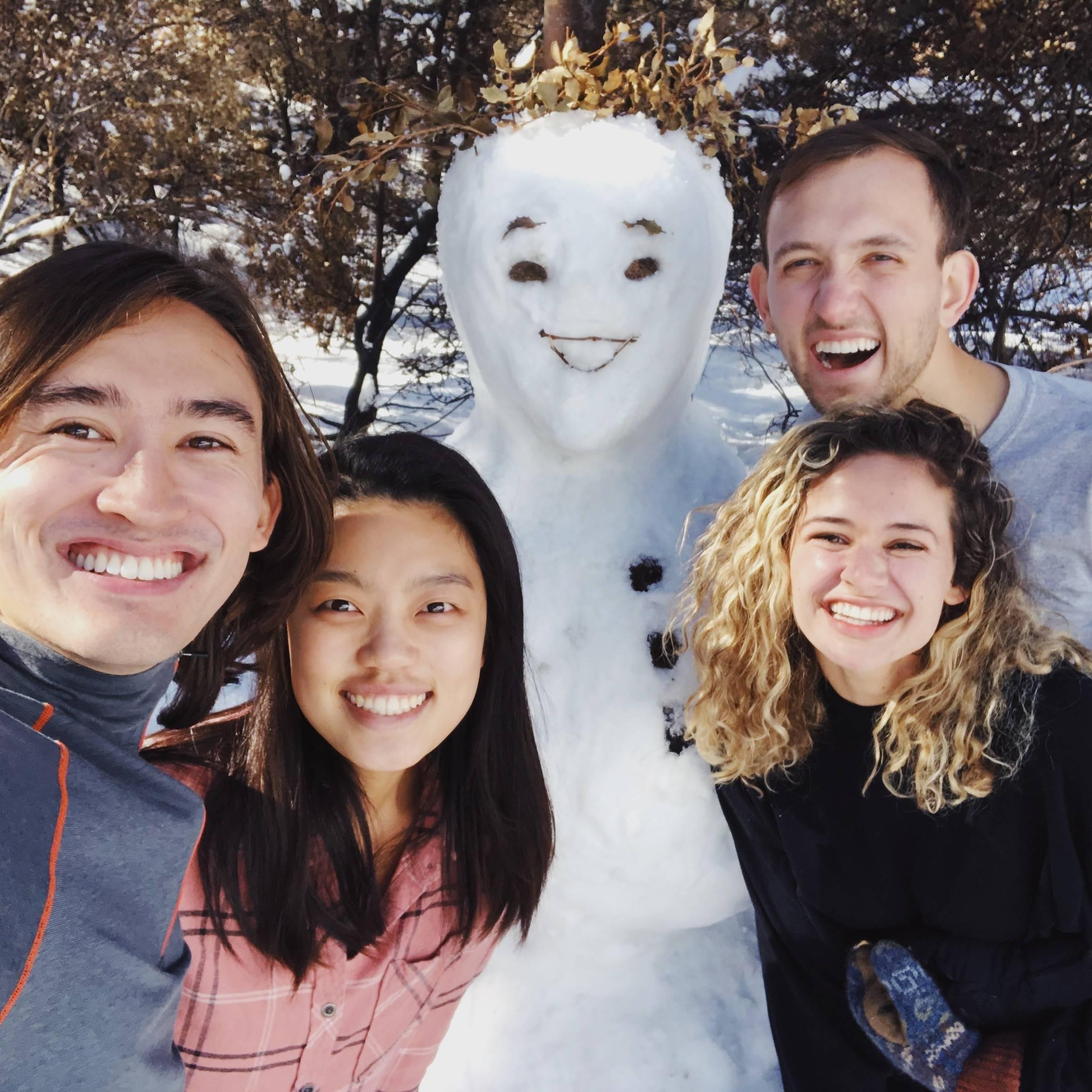 We built a snowman that turned out to be a little creepy