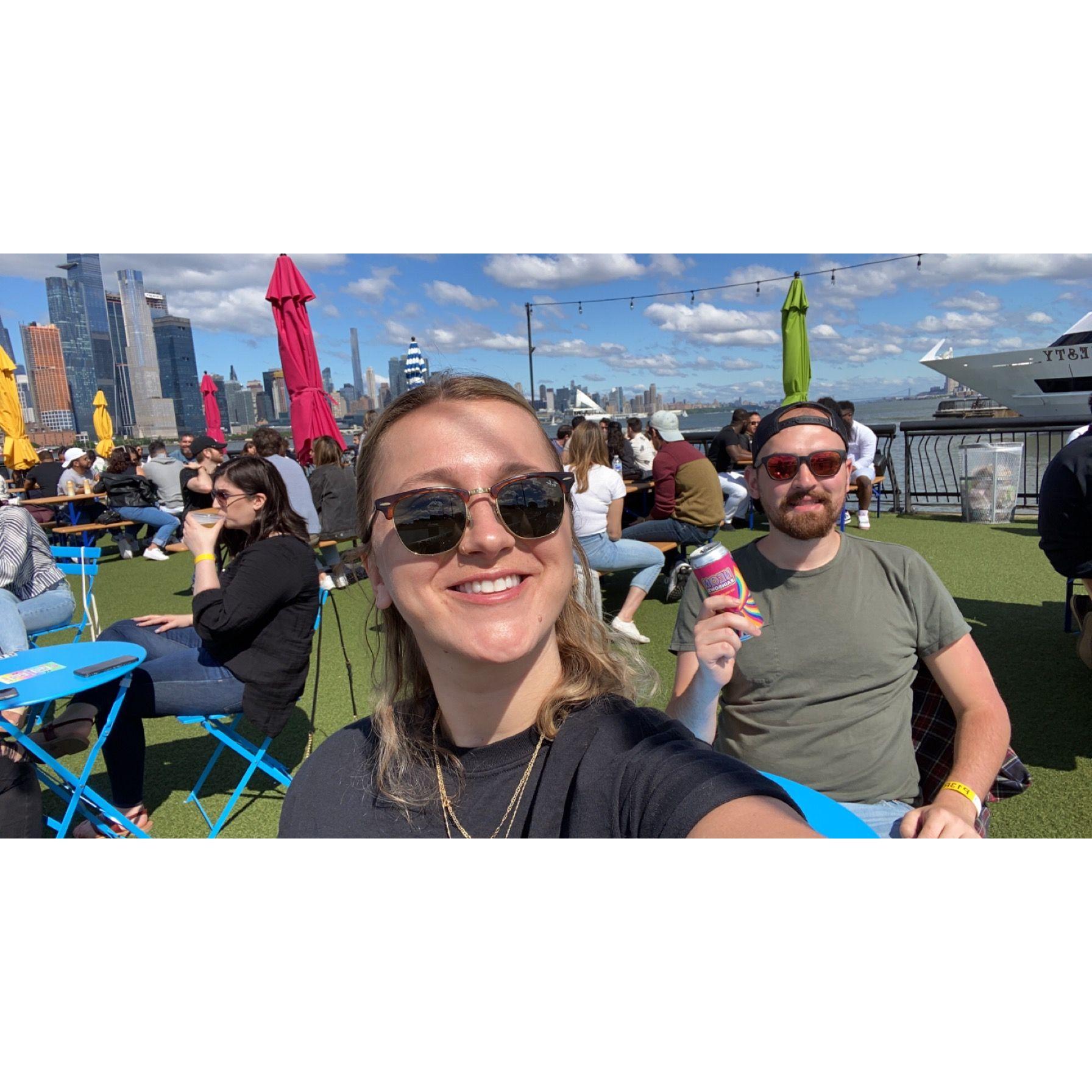 Michael & Larysa in Hoboken, where they now live.