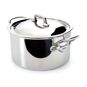 Mauviel M'cook Stainless Steel Sauce Pan With Lid, stainless steel handle