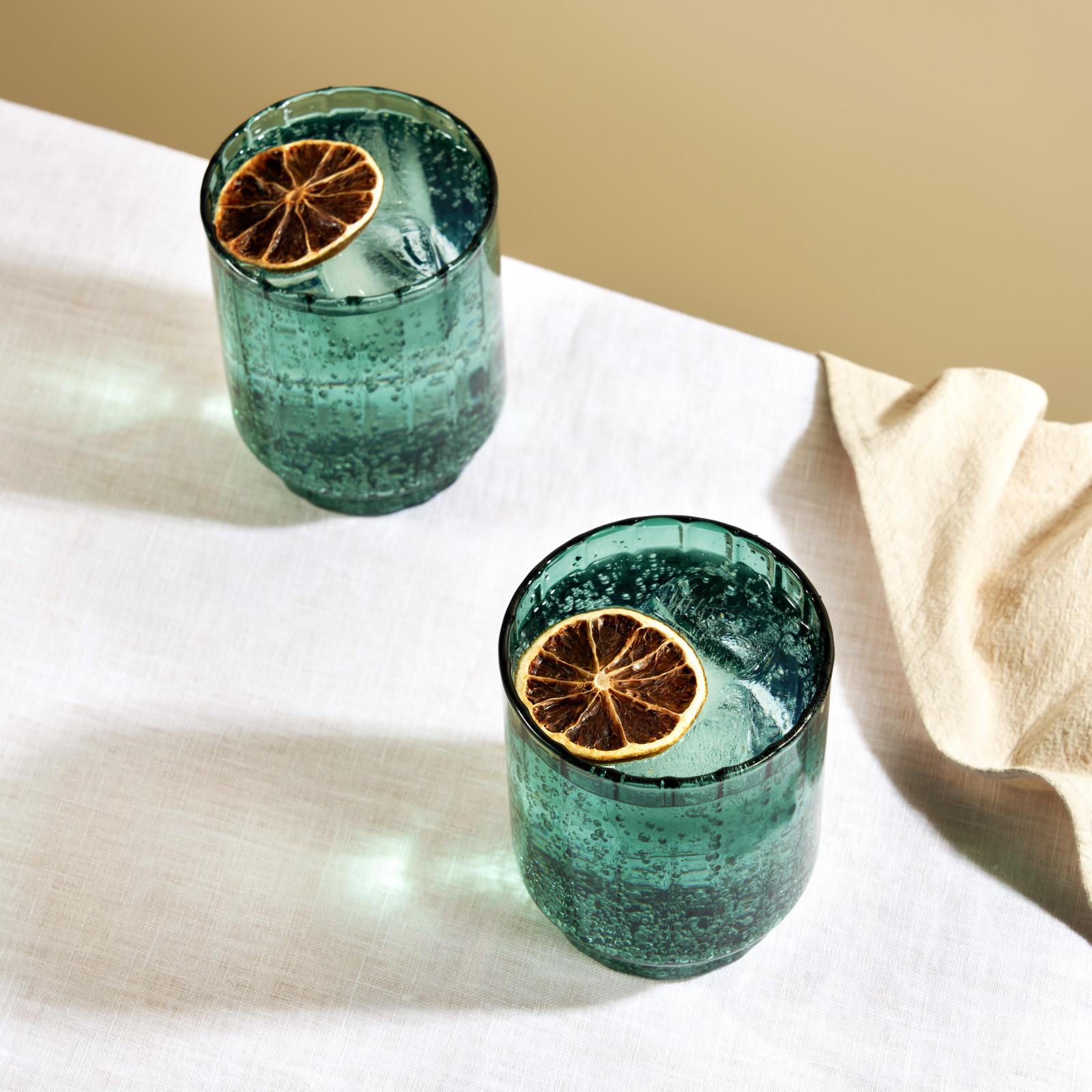 Twine, Malachite Optic Tumbler, Set of 2 | Zola
