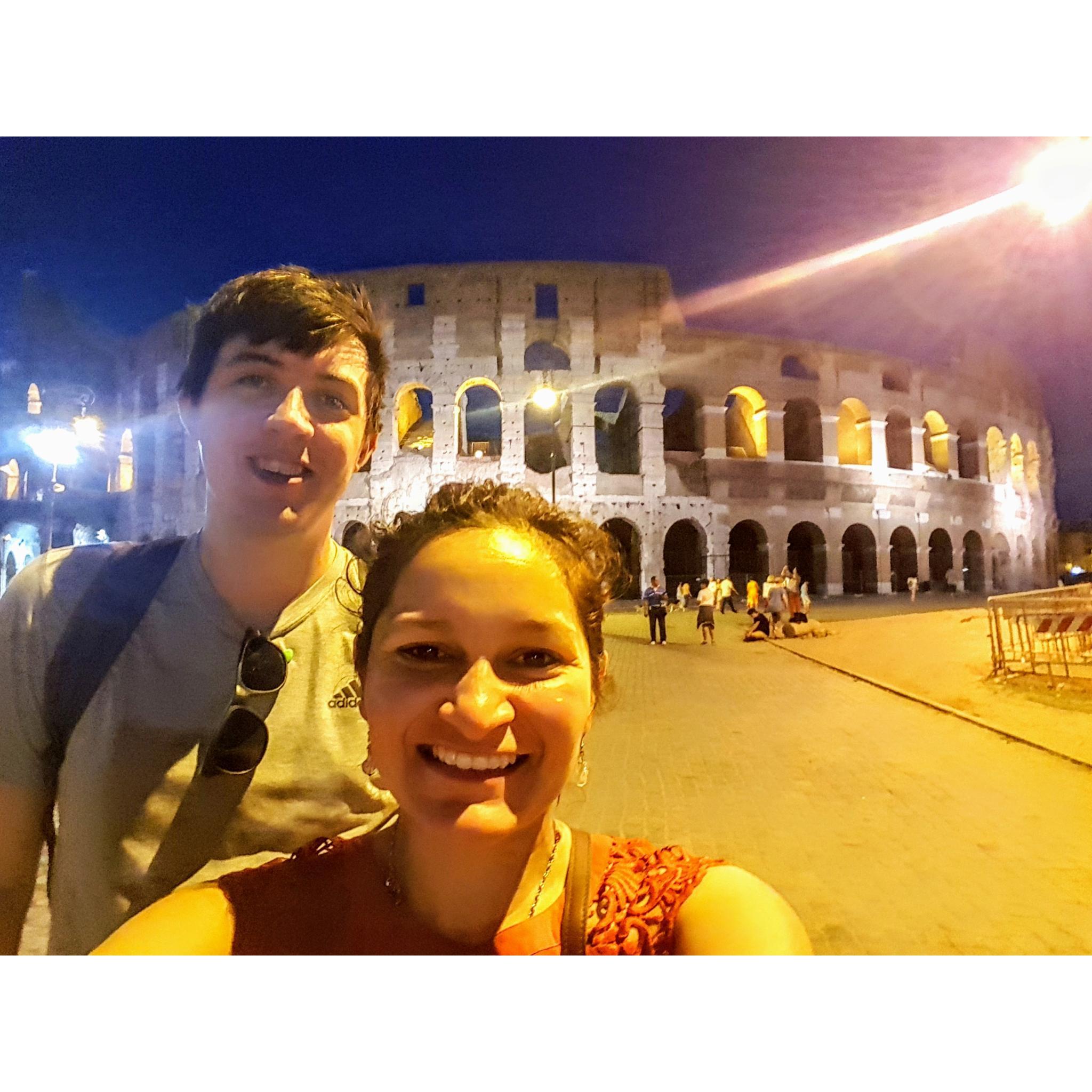 Rome, Italy last August, hours before we came back to the Coliseum where Mike proposed
