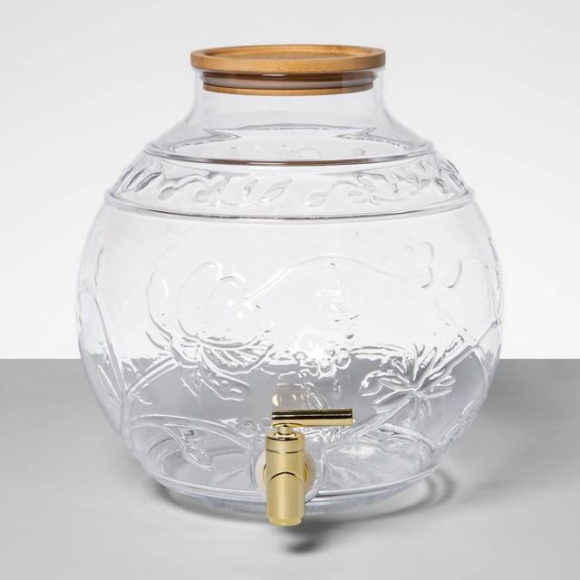 7.6qt Plastic Beverage Dispenser with Bamboo Lid - Opalhouse™