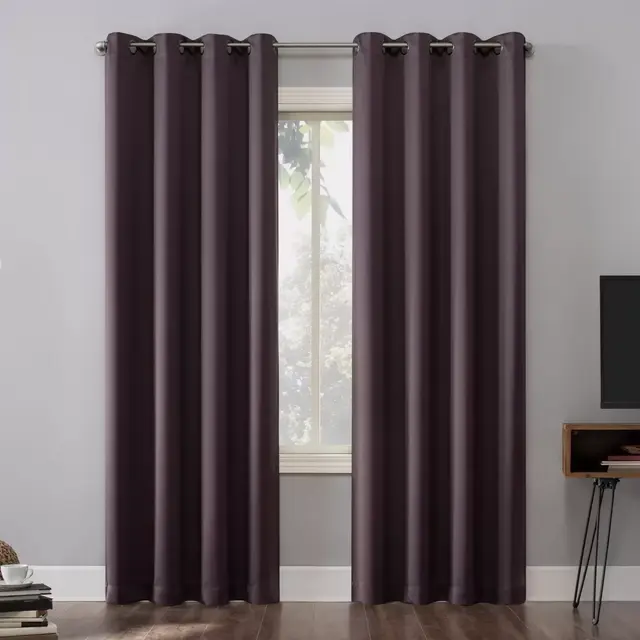 Sun Zero® Oslo Theater Grade 63-Inch Grommet 100% Blackout Window Curtain Panel in Fig